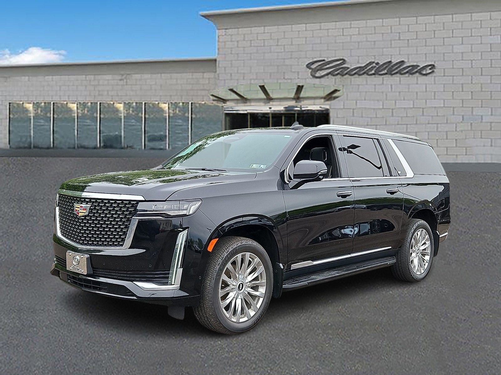 2024 Cadillac Escalade ESV Premium Luxury in Black Raven — front three-quarter view