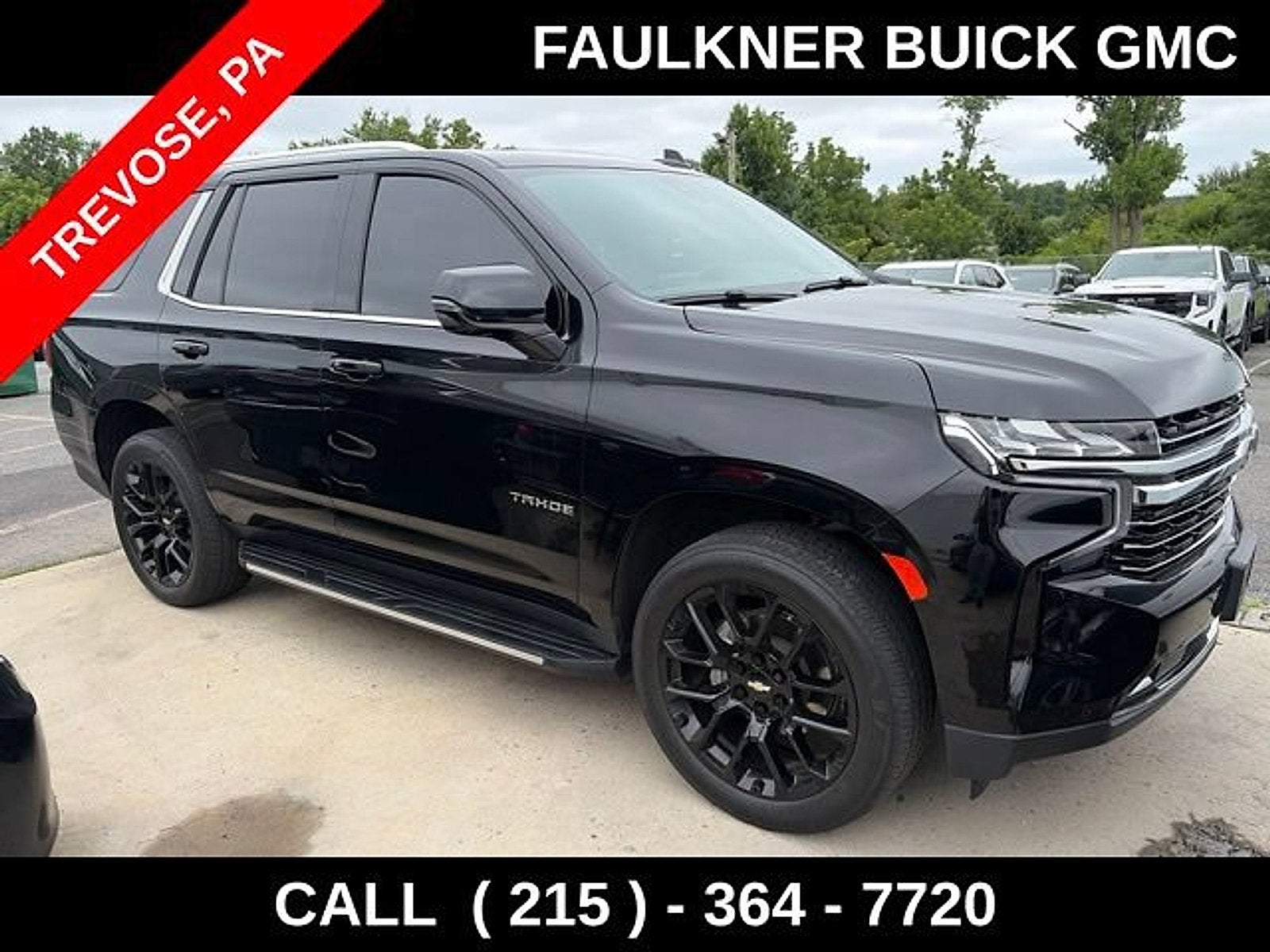 2022 Chevrolet Tahoe LT in Black — front three-quarter view