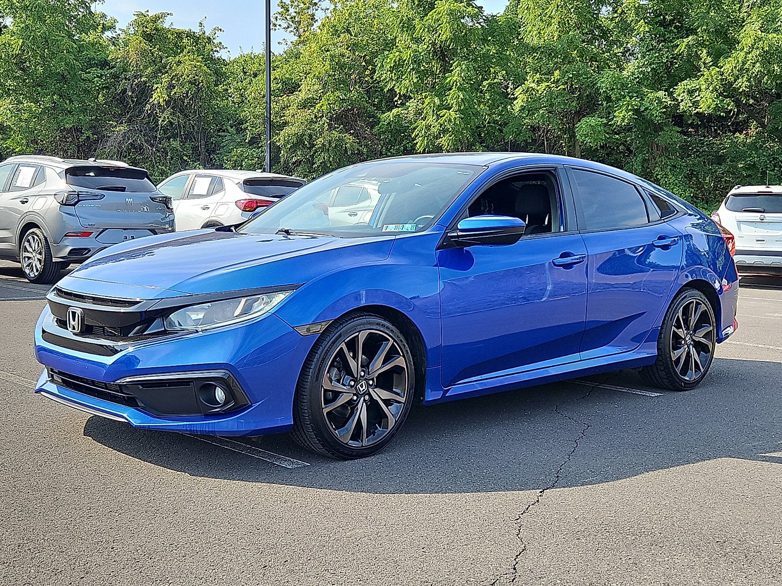 2019 Honda Civic — rear three-quarter view