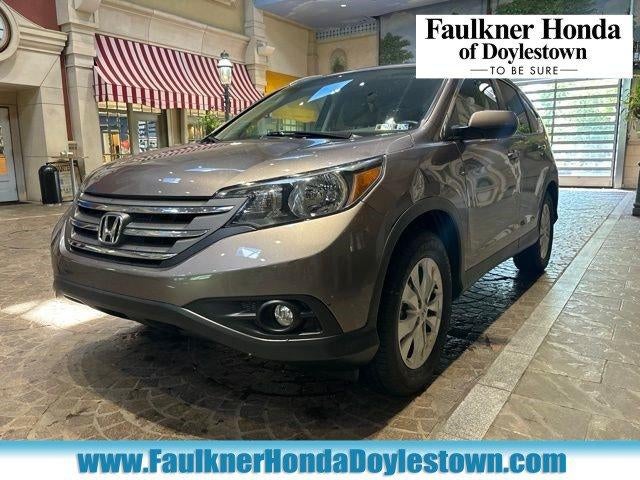 2012 Honda CR-V EX-L AWD in Charcoal — front three-quarter view