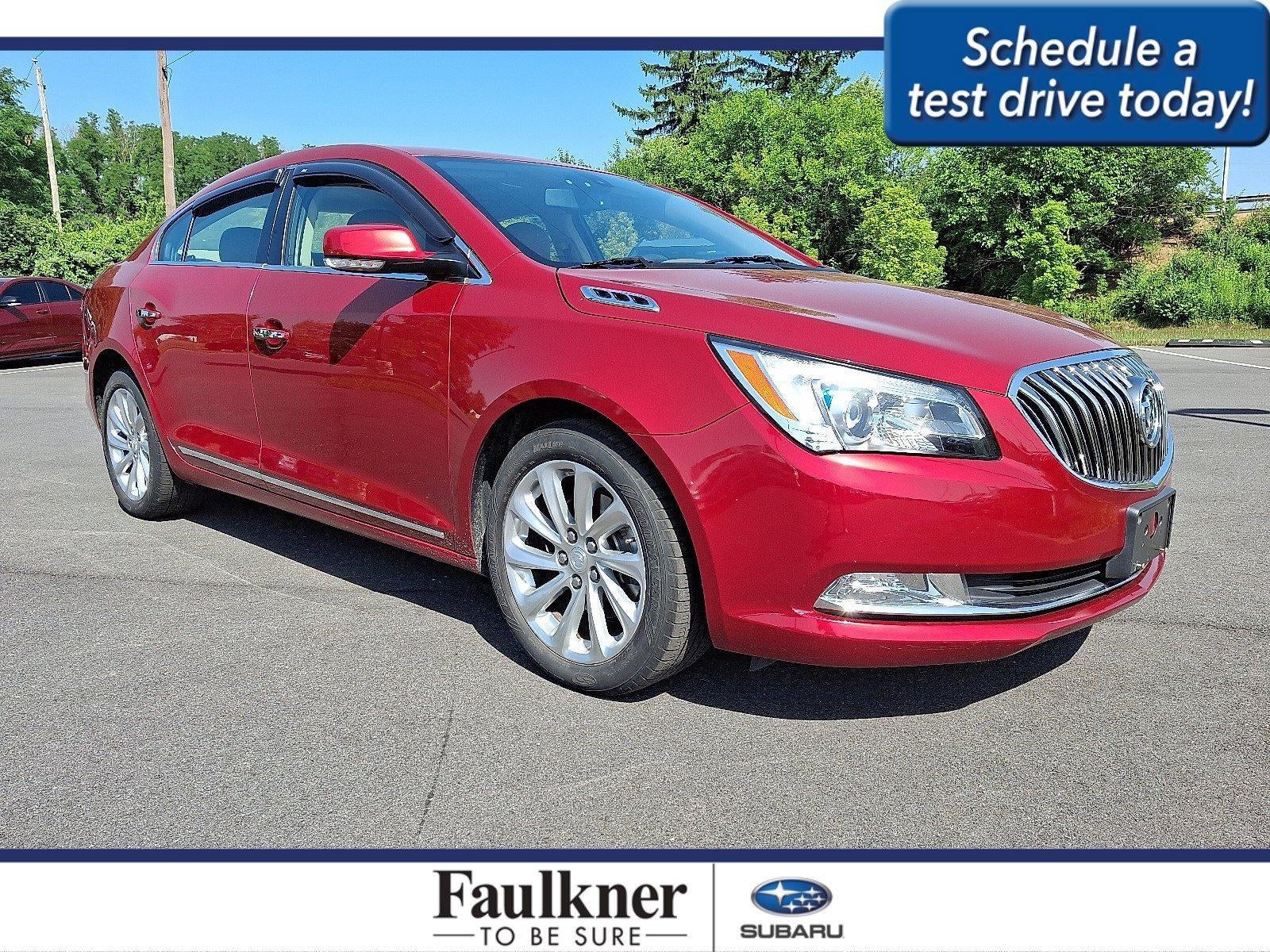 2014 Buick LaCrosse FWD Leather in Crystal Red Tintcoat — front three-quarter view