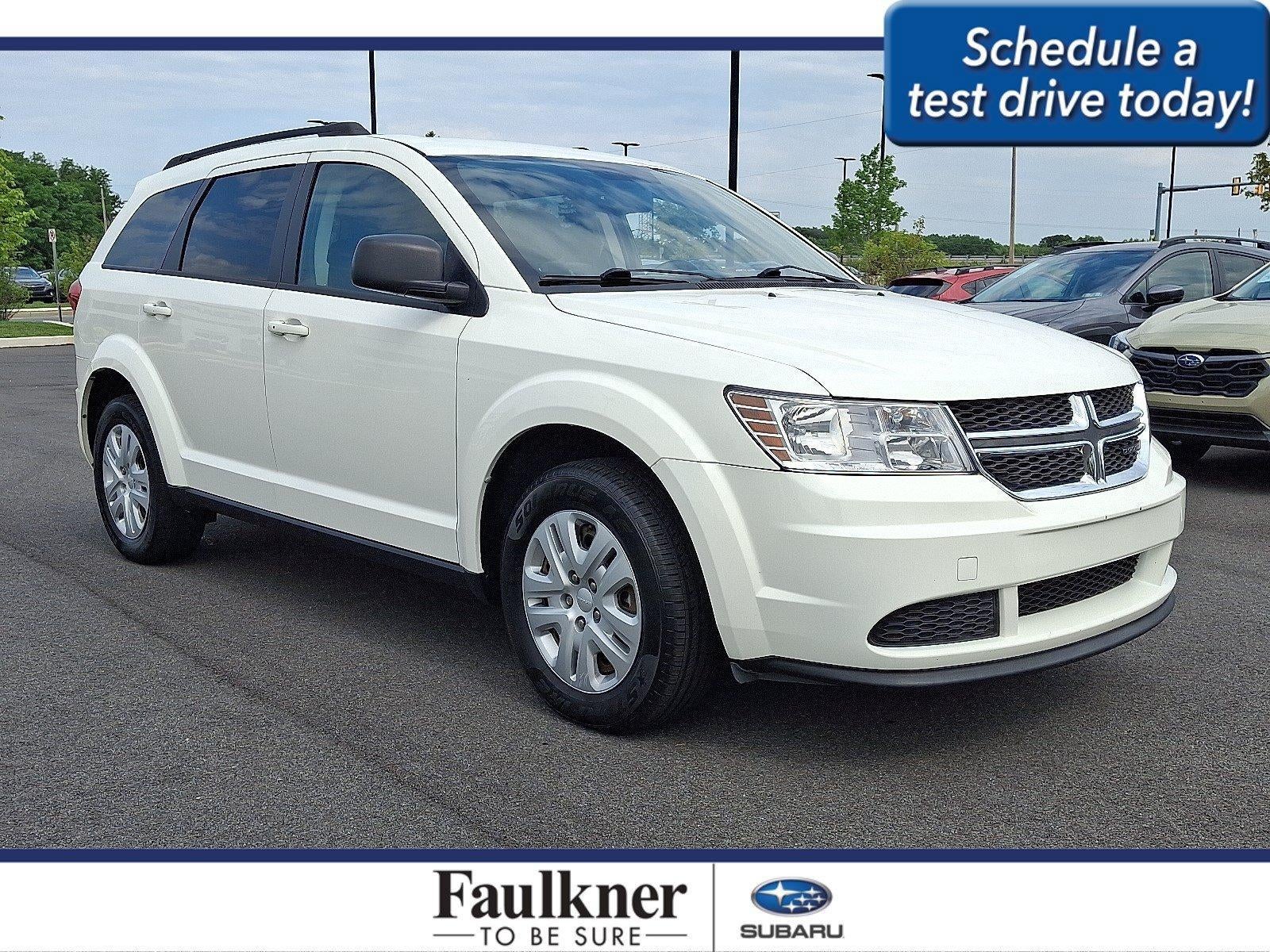 2015 Dodge Journey FWD 4dr SE in White — front three-quarter view