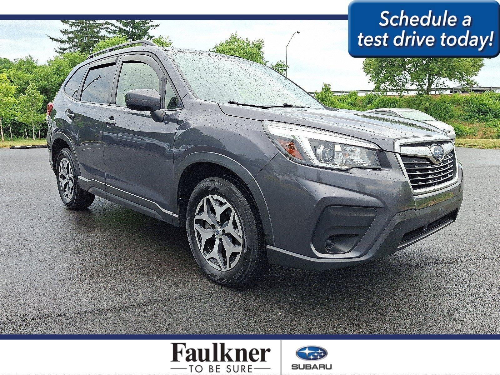 2020 Subaru Forester Premium CVT in Magnetite Gray Metallic — front three-quarter view