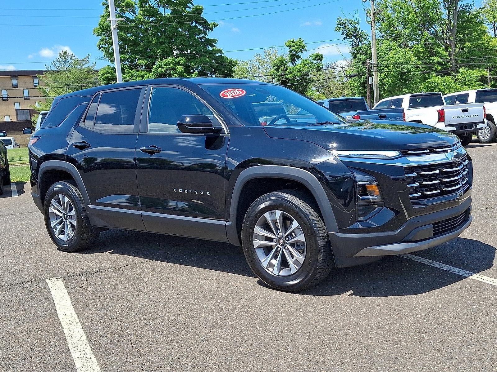 2026 Chevrolet Equinox FWD LT in Mosaic Black Metallic — front three-quarter view