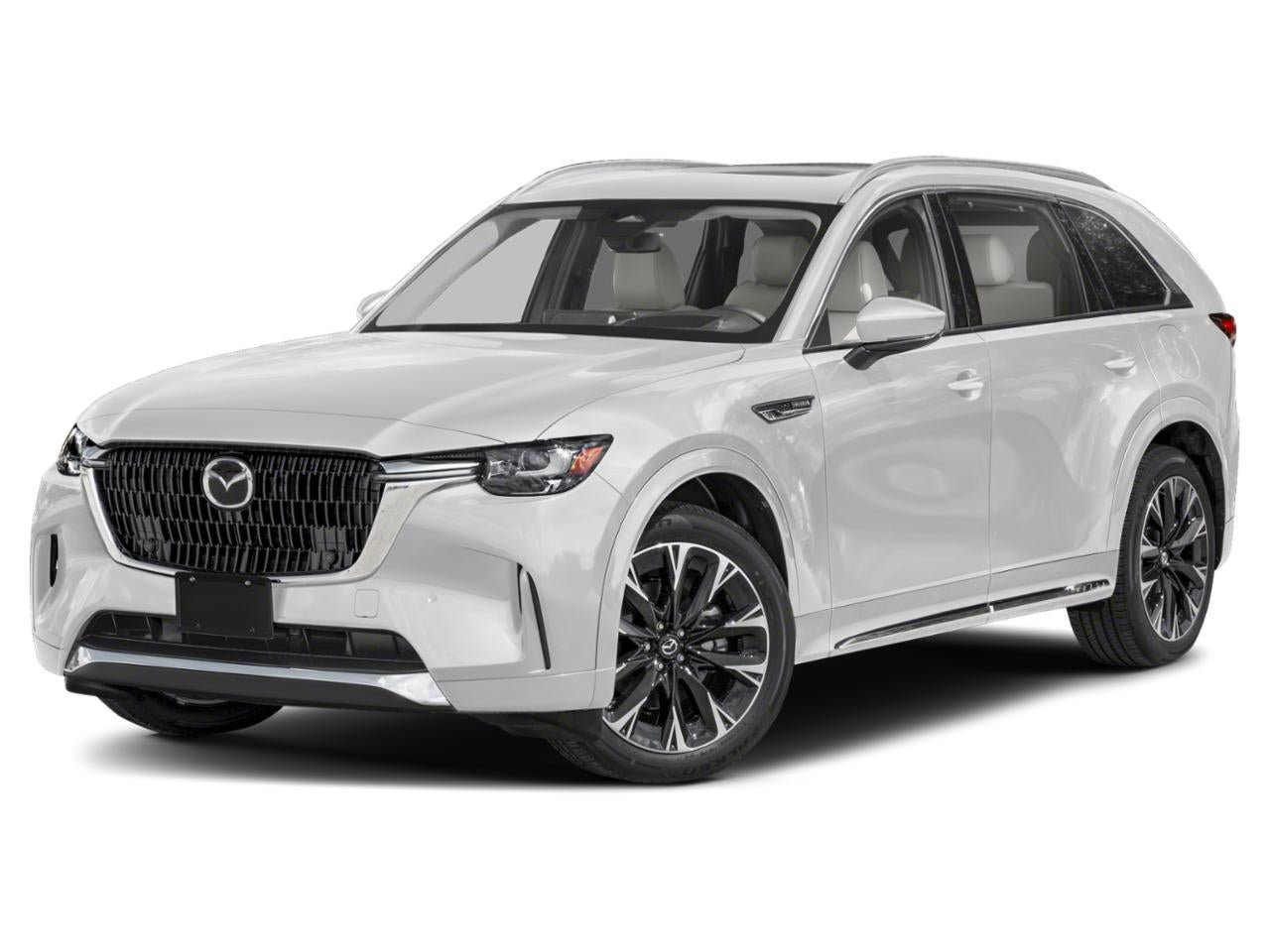 2024 Mazda Mazda CX-90 3.3 Turbo S AWD in Rhodium White Premium — front three-quarter view