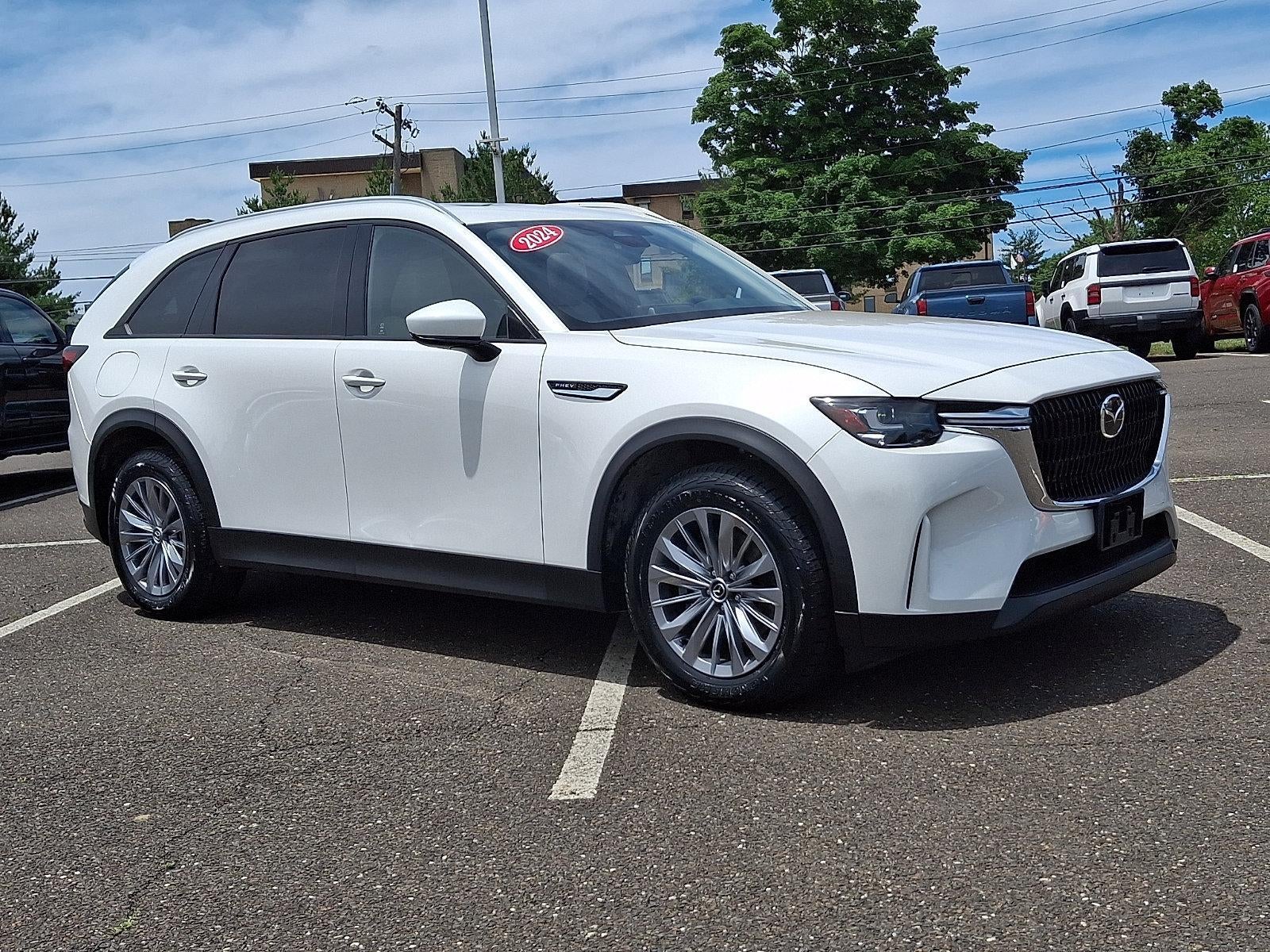2024 Mazda Mazda CX-90 PHEV Preferred AWD in Rhodium White Premium — front three-quarter view