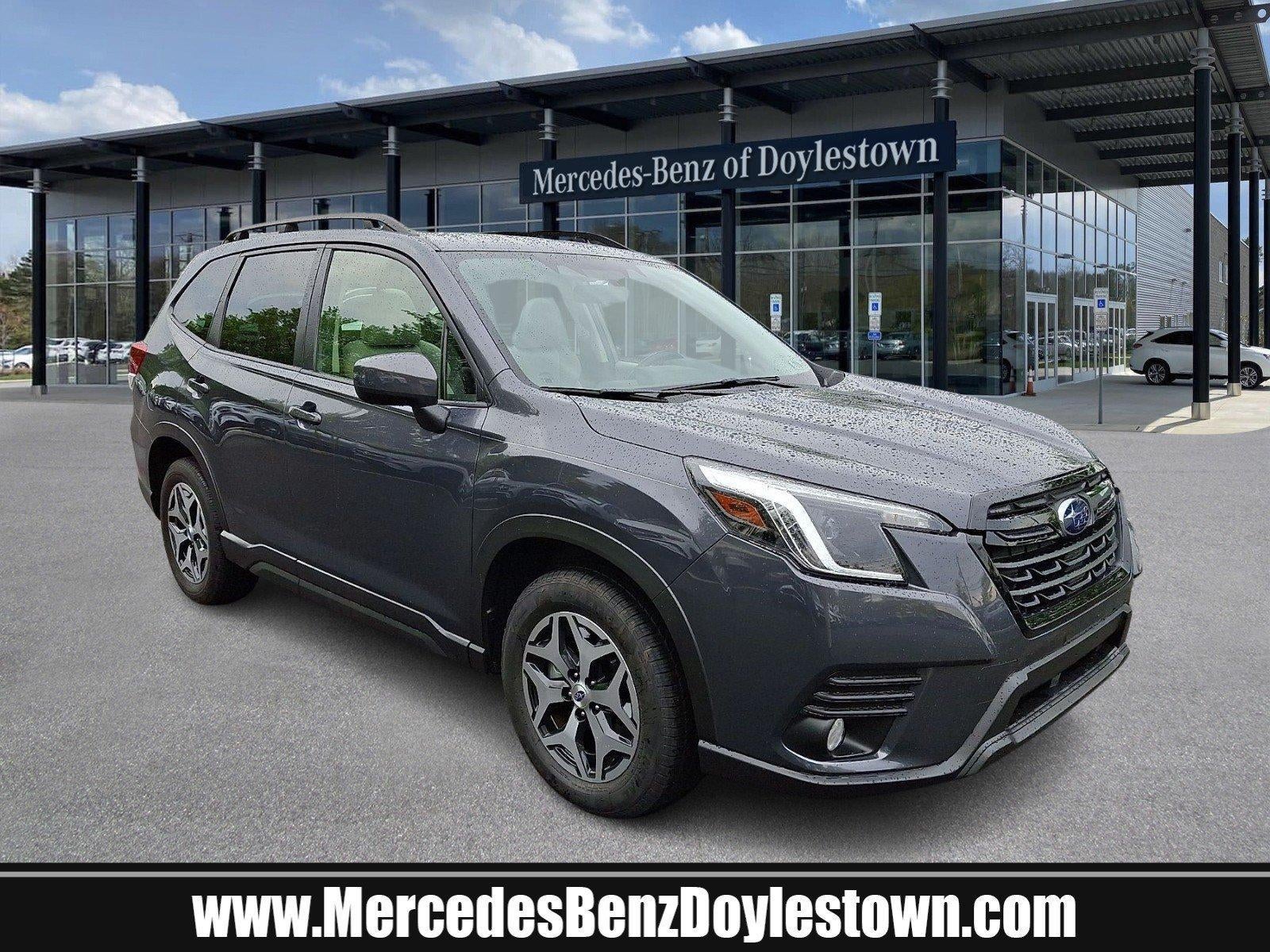 2023 Subaru Forester Premium CVT in Magnetite Gray Metallic — front three-quarter view