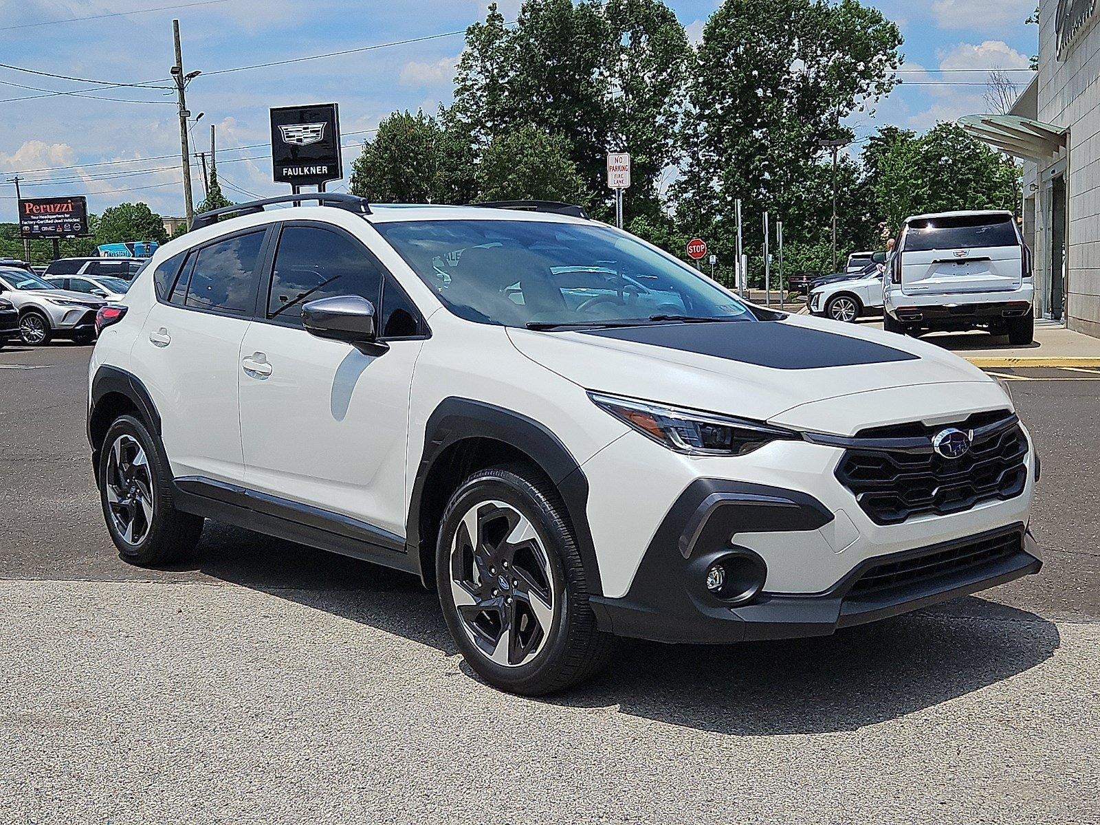 2025 Subaru Crosstrek Limited AWD in Crystal White Pearl — front three-quarter view