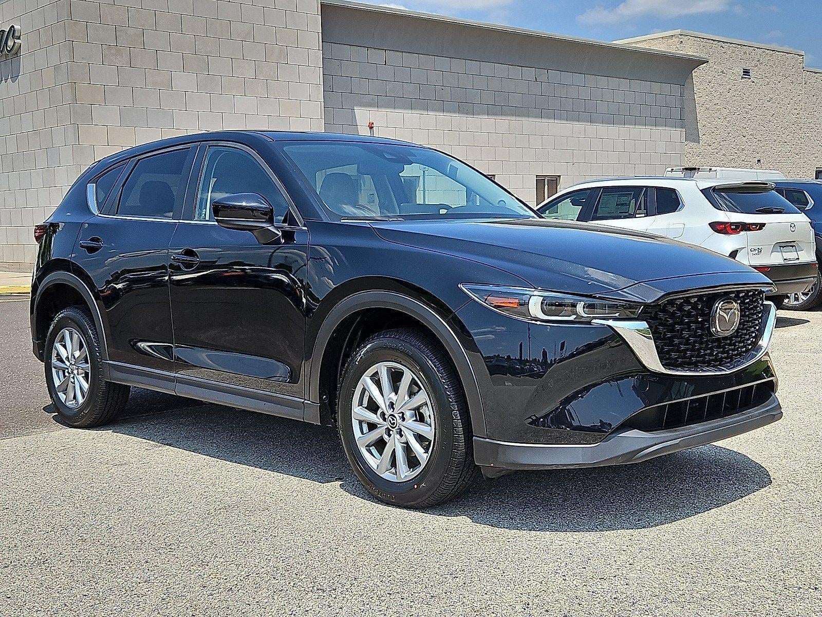 2023 Mazda Mazda CX-5 2.5 S Preferred Package AWD in Jet Black Mica — front three-quarter view