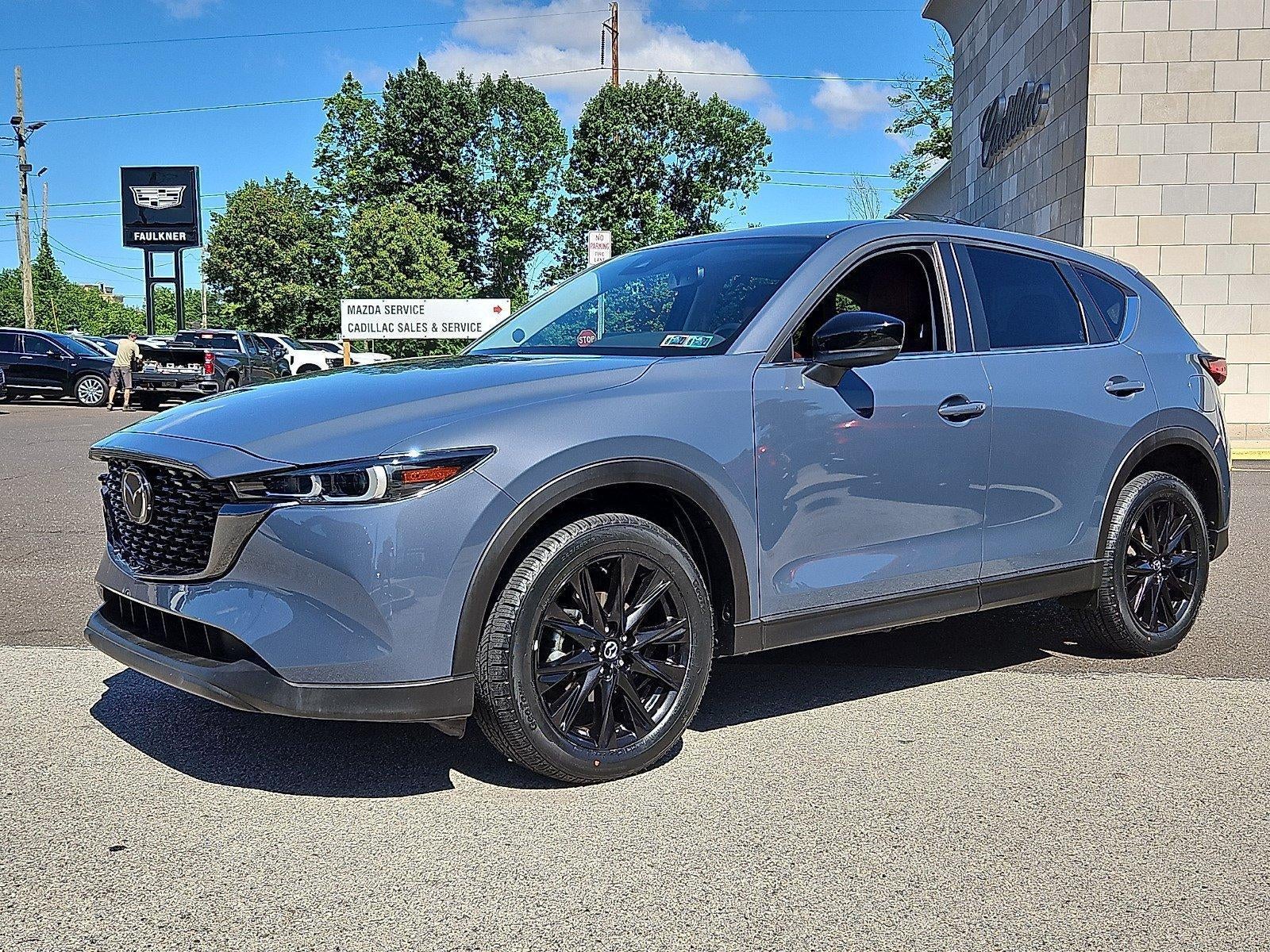 2023 Mazda Mazda CX-5 2.5 S Carbon Edition AWD in Polymetal Gray — front three-quarter view