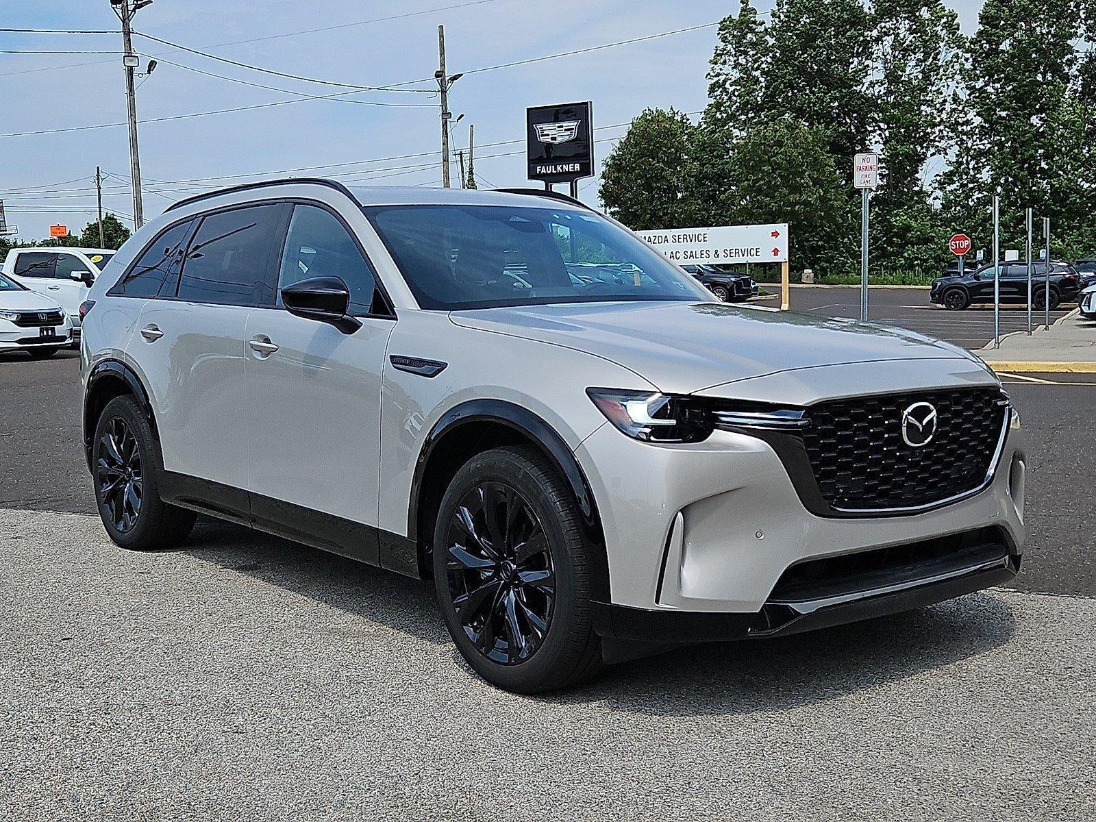 2026 Mazda Mazda CX-90 3.3 Turbo S Premium Sport in Platinum Quartz — front three-quarter view