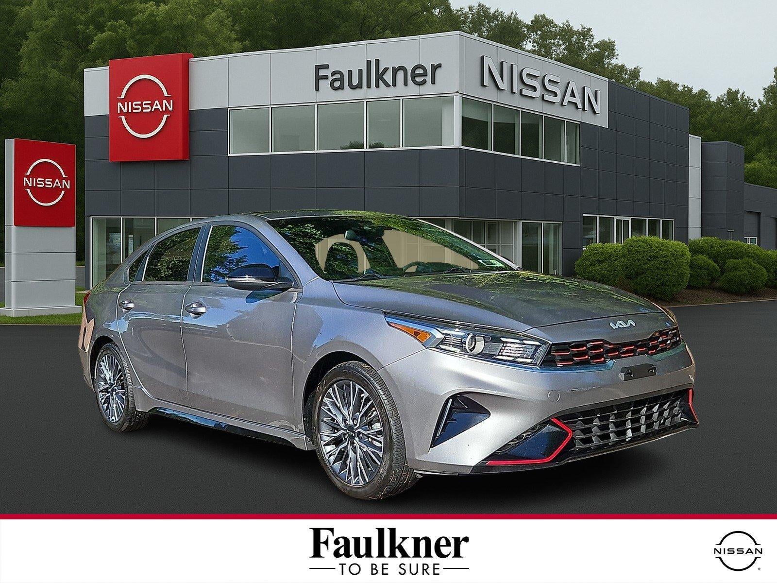 2023 Kia Forte GT-Line IVT in Steel Gray — front three-quarter view