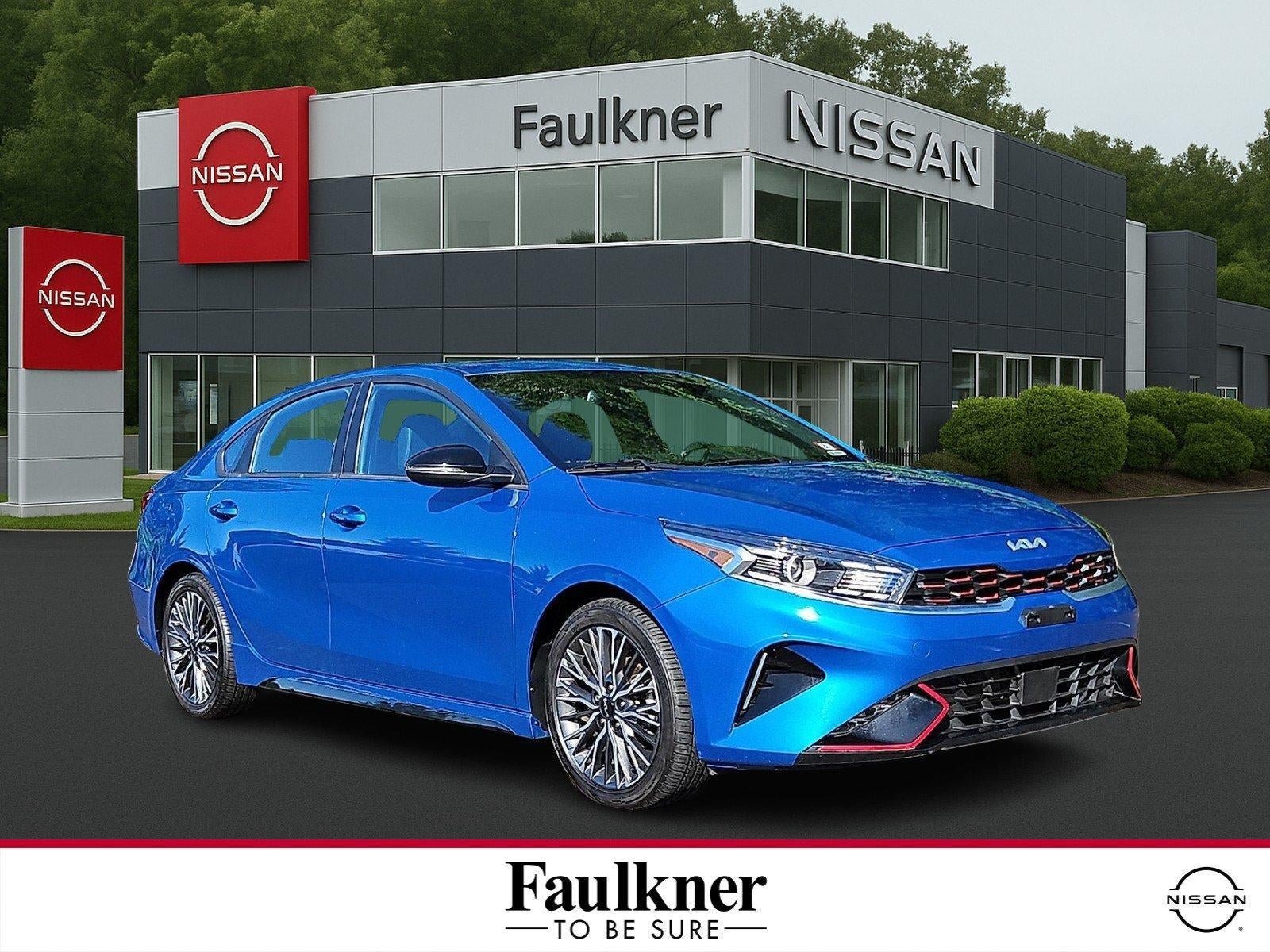 2023 Kia Forte GT-Line IVT in Sporty Blue — front three-quarter view