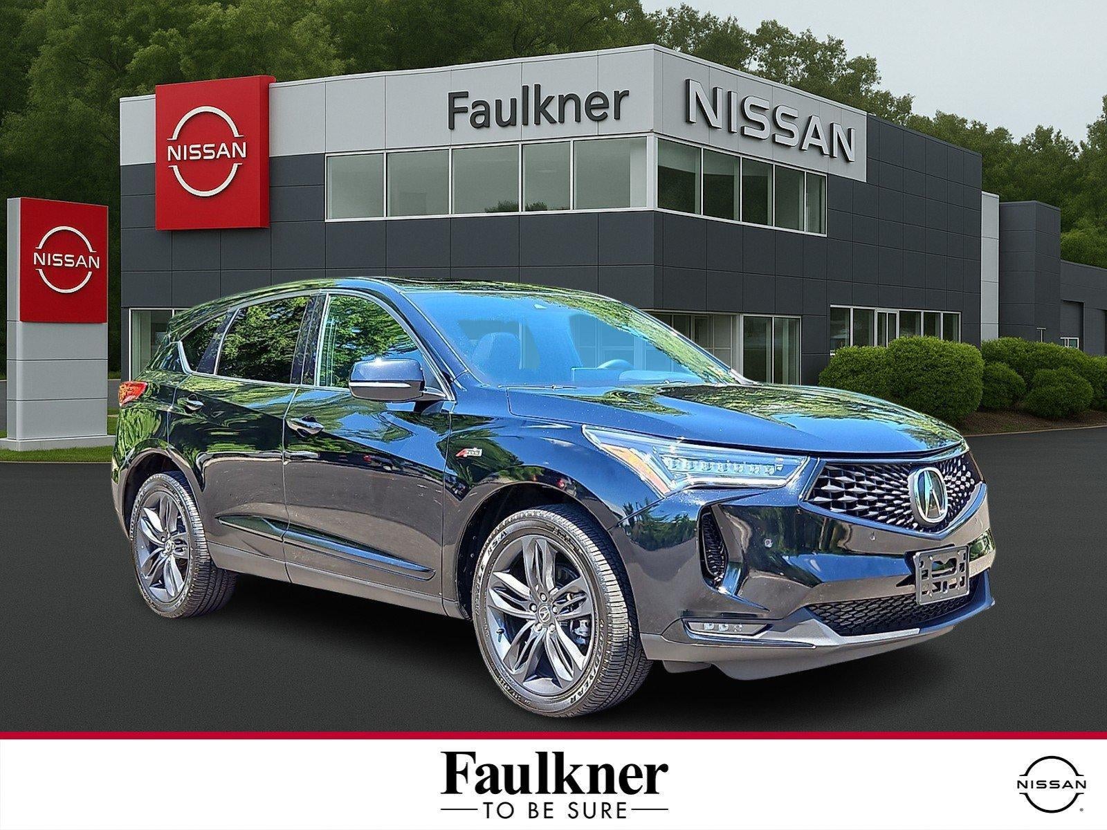 2023 Acura RDX SH-AWD w/A-Spec Package in Majestic Black Pearl Black — front three-quarter view