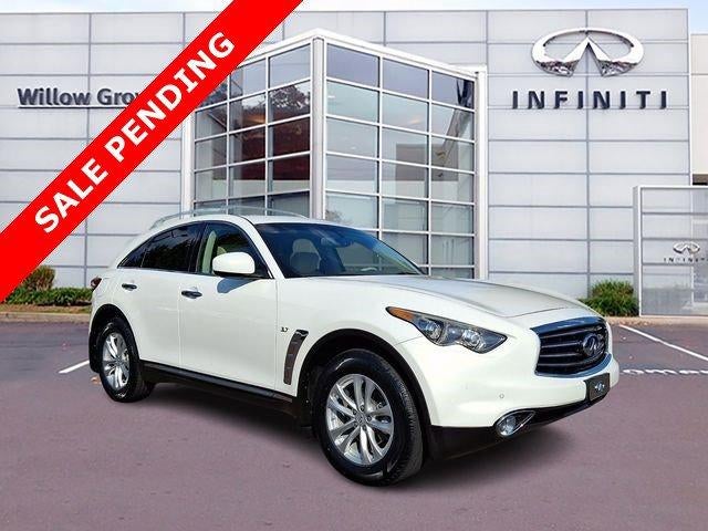 2014 INFINITI QX70 AWD 4dr in Moonlight White — front three-quarter view